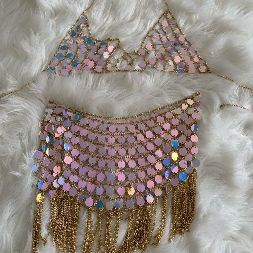 The Lumi Shop Sequin Chain Fairy Set Rave Festival - Picture 2 of 6